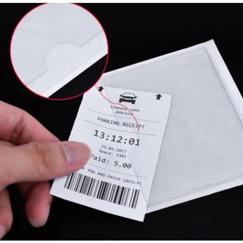 Universal Car Card Cover Durable Plastic Self-Adhesive Clear Card Holder Organizing Cover Card Label Card Pocket Car Sticker