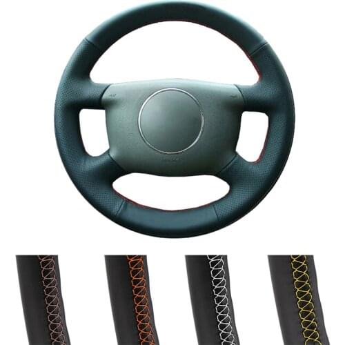 DIY Customized Car Steering Wheel Cover For Audi A6 2000-2004 Audi A3 2000-2003 Auto Artificial Leather Steering Wrap