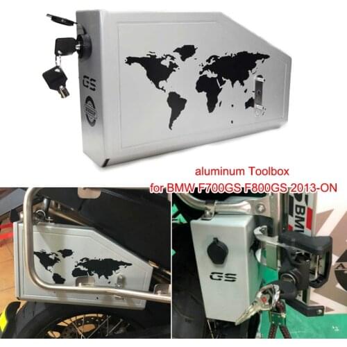 For BMW F700GS F800GS 2013 2014 2015 2016 2017 With Side Bracket Decorative Aluminum Box Toolbox Suitcase 5 Liters F800GS F700GS