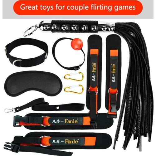 Sex Slave Games Restraint Bondage Gear Adult Toys for Couples Exotic Kit Hand Cuffs Collar Bdsm Woman Erotic Flirting Product AA