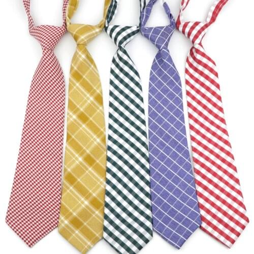 College Striped Plaid Ties Lazy Necktie Fashion School Professional Uniform Girl Student Waitress Staff Bow Tie Shirt Accessory