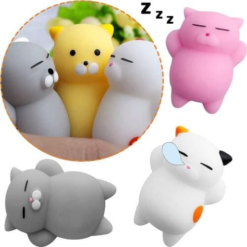 Fidget Toys Mini Squeeze Toys Animal Cats Relieve Pressure Toys Mochi Animal Toys Squishies Party Gifts Toys For Children Adults