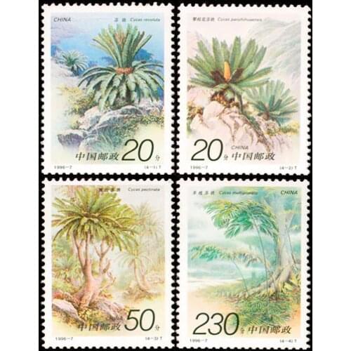 4 PCS / Set Plants Cycas Chinese All New Postage Stamps For Collection