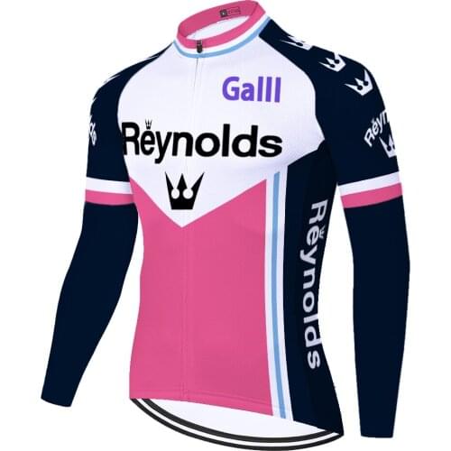 Classic Reynolds maillot cyclisme retro summer spring Bike Clothing quick dry Bicycle long sleeve tricotas hombre ciclismo