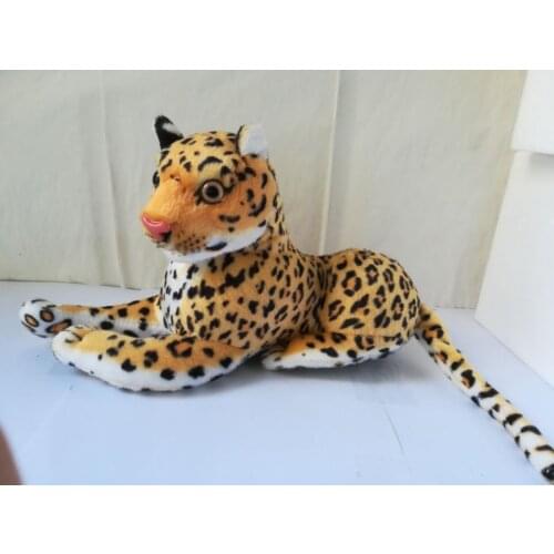 Small 30cm lying cartoon leopard plush toy doll baby toy birthday gift h2315