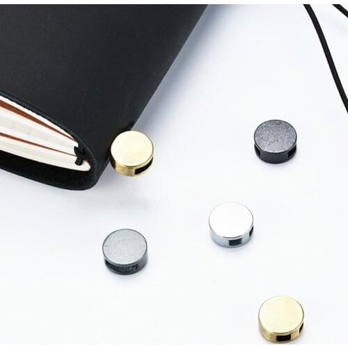 Metal button for traveler notebook decorations Office Lovely bronze golden colorful buckle tie elastic band rope