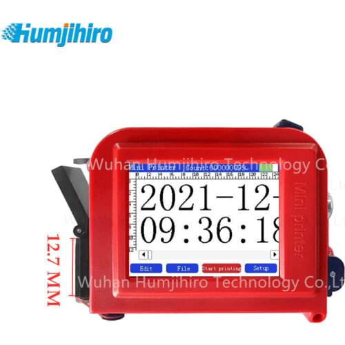 12.7mm Mini Printer Portable Inkjet Printer Touch Thermal Inkjet Printer Printing Clothes Variable QR Barcode Code Date Logo