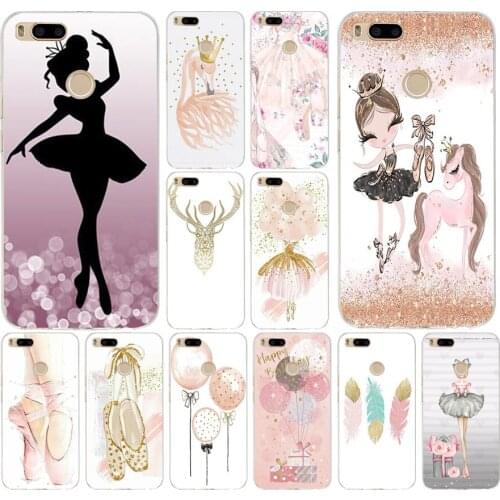 60AS The ballet girl Soft Silicone Tpu Cover phone Case for Xiaomi MI A1 A2 A3 6 8 9 SE lite
