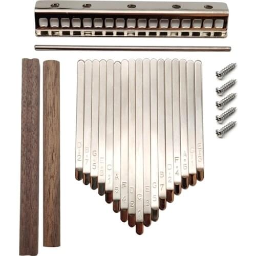 DIY 17 Tone Kalimba Keys Tines Set Mbira Thumb Piano Rosewood Bridge Replacement Parts Homemade Musical Instruments Accessories