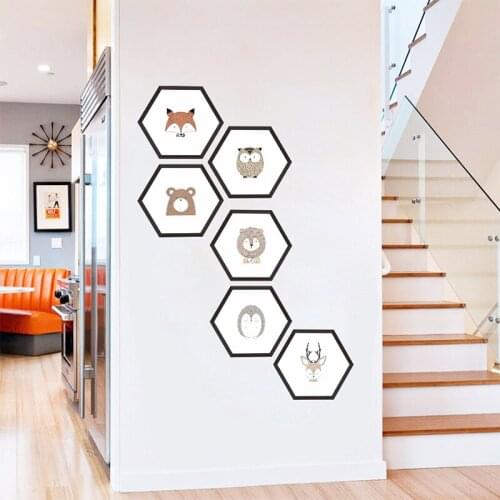 Animal Photo Frame Wall Stickers For Home Decoration Living Room Bedroom Decor PVC Mural Wall Art Decal