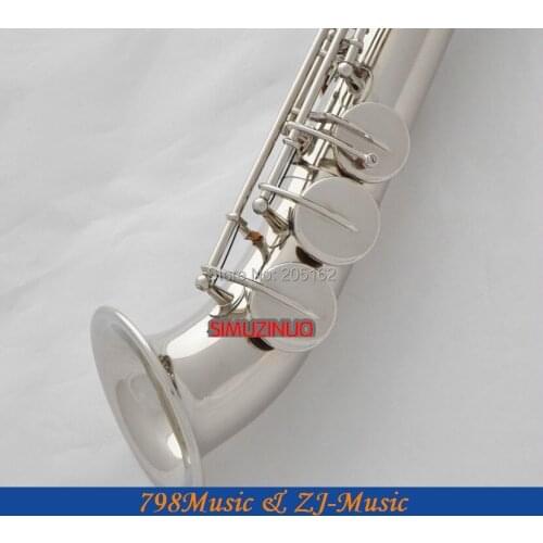 Nickel Plated Curved bell Soprano saxophone Bb key to High F key and G Key