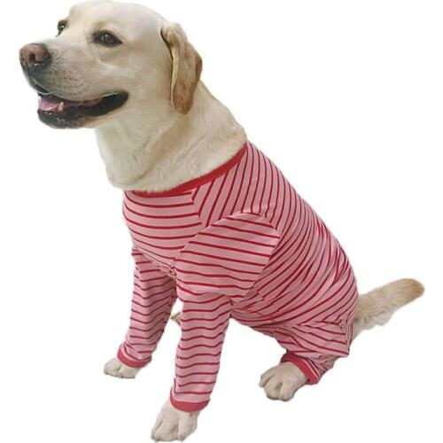 Dog clothes, dog clothes, big dog pajamas, pure cotton dog clothes, fully wrapped, suitable for postoperative recovery