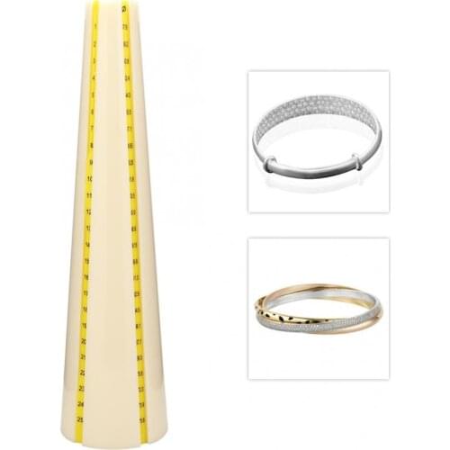 Professional Plastic Bracelet Measuring Mandrel Stick Sizer Jewelry Hammer Measuring Repairing Making Tool for Jeweler