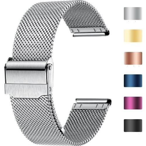 Stainless Steel Strap For Xiaomi Amazfit Bip U S GTS 2 Mini 2e GTR 2 47mm 42mm Stratos 3 Watchband 20mm 22mm Wristband