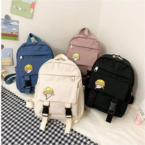 Backpack Women Solid Leisure Harajuku Mini Bag Teens Girls Kawaii Lovely Book Bags Fashion Brief Ins Travel College All-match