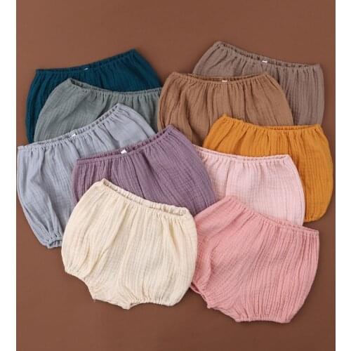 Infant Kids Harem Pants Cotton Shorts Newborn Baby Boys Girls Short Trousers PP Pants Diaper Covers Bloomers 0-18 months