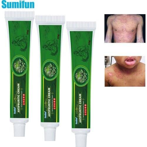 Sumifun 3pcs Herbal Psoriasis Cream Skin Care Paste Dermatitis Eczema Treatment Anti-itch Chinese Herbal Antibacterial Ointment