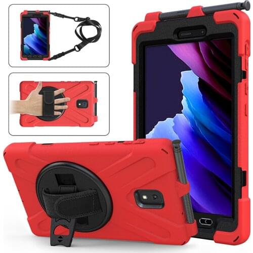 Tab Active 3 2020 Shockproof Cover with Shoulder Strap and Kickstand for Samsung T575 T570 T577 Silicone Case Kids