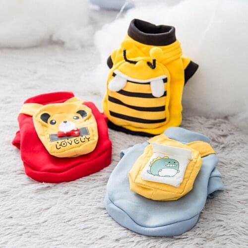 Three-dimensional Backpack Dog Sweater Spring And Autumn Models Pet Dog Clothes Small Dog Cat Clothes