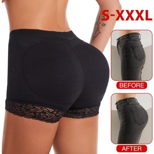 Women Body Shaper Padded Butt Lifter Panty Butt Hip Enhancer Fake Hip Shapwear Briefs Push Up Panties Plus Size Booty Shorts