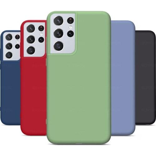 Liquid Silicone Soft Case For Samsung Galaxy S21 Ultra S20 FE Note 20 10 S10 Plus Sumsung S 21 5G Shockproof Phone Cover Fundas