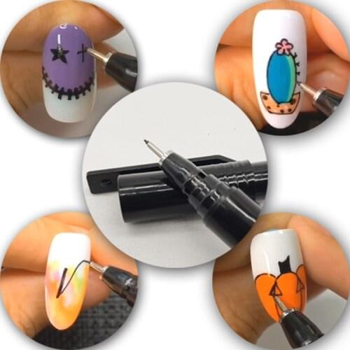 1 Pcs Nail Art Graffiti Pen Drawing Painting Liner Brush Abstract Lines JK10 Abstract Lace Swan. Using Nail art pen