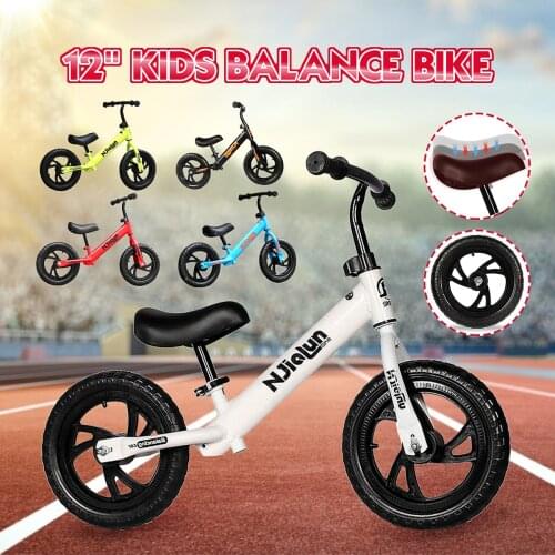 12" Kid Balance Training Bike No-Pedal Learn To Ride Pre Push Bicycle Adjustable