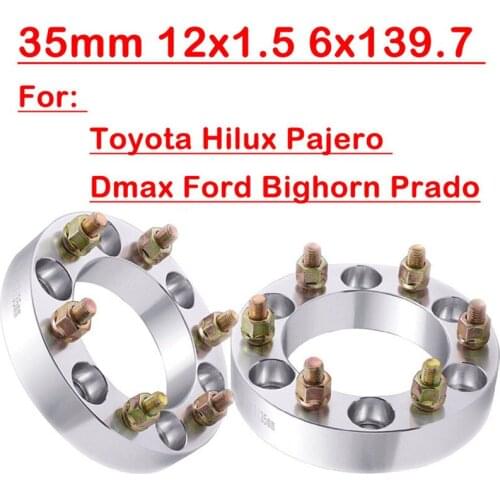 2PCS 6X139.7 M12x1.5 Wheel Spacer for Toyota Landcruiser Patrol Hilux 4WD 35mm