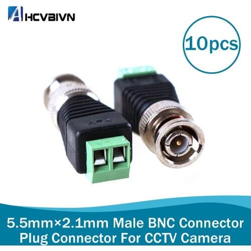 2018 Hot sales AHCVBIVN CCTV Accessories 10Pcs/lot Coaxial Coax BNC Connector Coax BNC Twist for CCTV Camera System