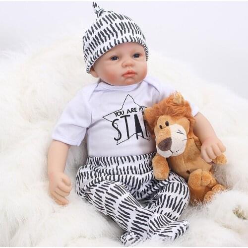 22 Inch Soft Silicone Reborn Baby Dolls Realistic Newborn Baby Doll Toddler Cute bebe reborn lol Girl Birthday Gift