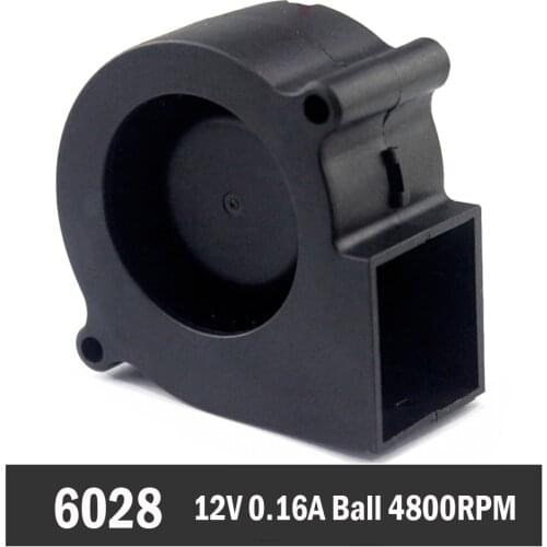 5pcs Gdstime Ball 12V 0.16A 60mm 60x28mm Turbine DC Blower Small Fan 6028 Industrial Cooling Fan