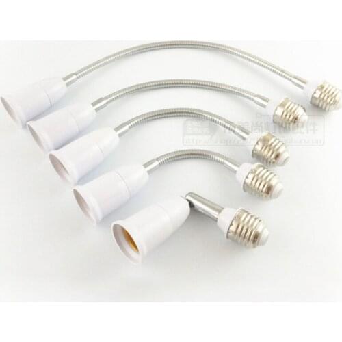6pcs New Flexible E27 to E27 LED Lamp Base Bulb Socket With 20CM 25CM 30CM 40CM Extension Light