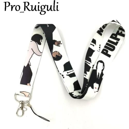 Pulp fiction Neck Strap Lanyard keychain Mobile Phone Strap ID Badge Holder Rope Key Chain Keyrings cosplay Accessories Gifts