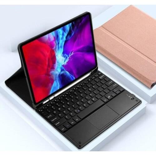 For IPad Pro 12.9 2020 Case with Pencil Holder Smart Cover with Touchpad Keyboard Tablet Case for IPad Pro 12.9 2018