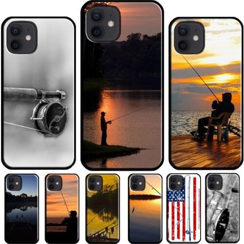 Fishing Rod Soft TPU Cover For iPhone XR X XS 11 12 Pro Max 12 Mini SE 2020 6S 7 8 Plus Phone Case