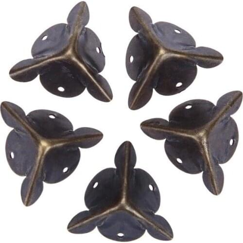 12PCS Bronze corners Decorative metal box corner protection Jewelry Wine Gift Box Wooden Case Corner Protector