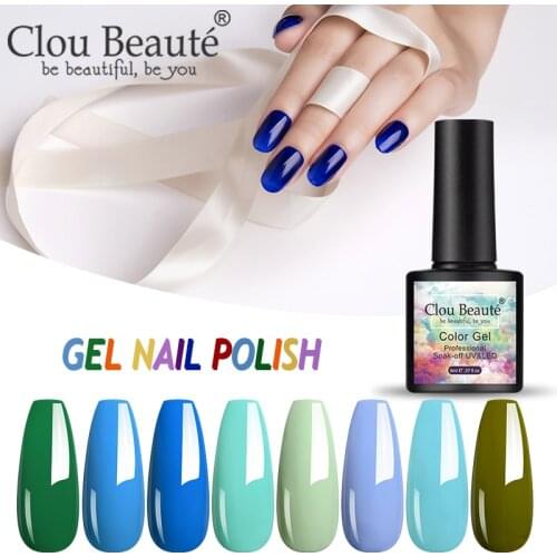 Clou Beaute 8ml Gel Varnish Nail Polish Set Hybrid Gelpolish Neon Gel Lak Glitter Gel Polish Primer Nails Gel UV Colors Nail Art