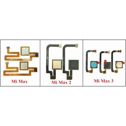 1x Fingerprint For Xiaomi Mi Max 2 3 Fingerprint Scanner Flex Cable Touch Sensor ID Home Button Return Ribbon Flex Cable