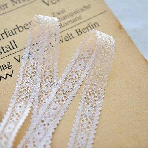 Hot selling Smooth skin powder material polyester lace fabric lace lace doll 2 cm f987