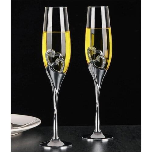 Crystal bubble champagne glass red wine cup set wedding gift transparent glass high foot red wine cup wine glasses wine glass