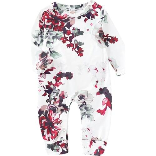 Pudcoco Newborn Infant Baby Girls Boys Romper Long Sleeve Floral Jumpsuit Playsuit 2019 Cotton Casual Kids Clothes Outfits