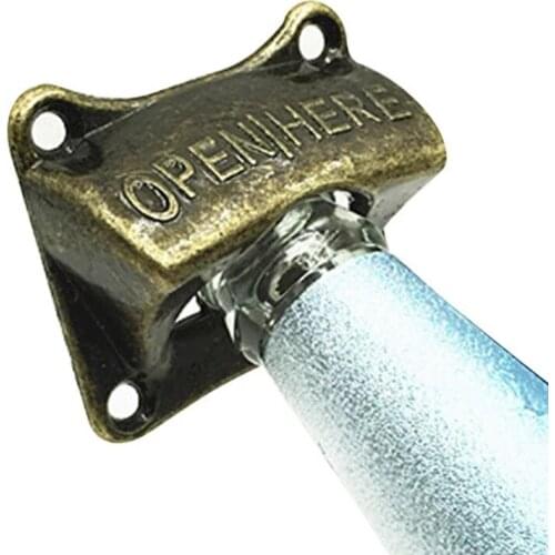 Kitchen Bottle Open Wall Mount Opener Rustic Beer Bronze Cast Iron Decorator Decorative Wall-Mounted Corkscrew Kitchen Gadgets