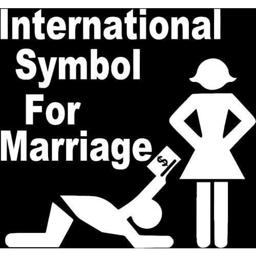 International Symbol For Marriage Home Decor Car Truck Window Decal Sticker Warm And Romantic Car Sticker