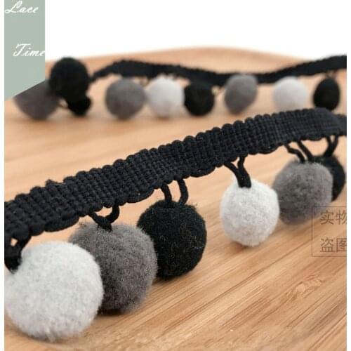 Ball Mini Trim pom pom Lace Handmade Pompom Ball Lace Ribbon Diy Sewing Accessories