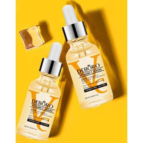 30ml Vitamin C Whitening Face Serum Lighten Spots Brightening Facial Skin Essence Fade Dark Spots Remove Speckle Care