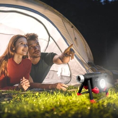 Portable LED Working Light 2COB 1LED USB Rechargeable Flood Light 360°Rotation Magnetic Stand Work Light for Car Outdoor Lamp