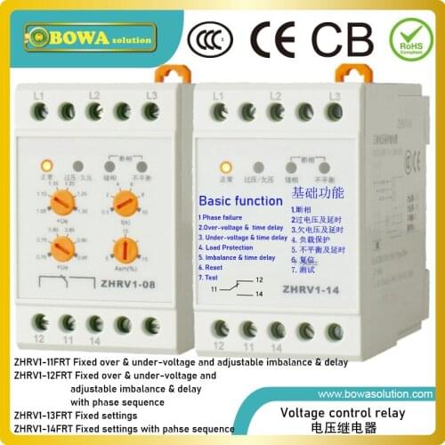 ZHRV1-14FRT voltage protector with powerful functions provides wonderful protection solution for emotors in water chillers