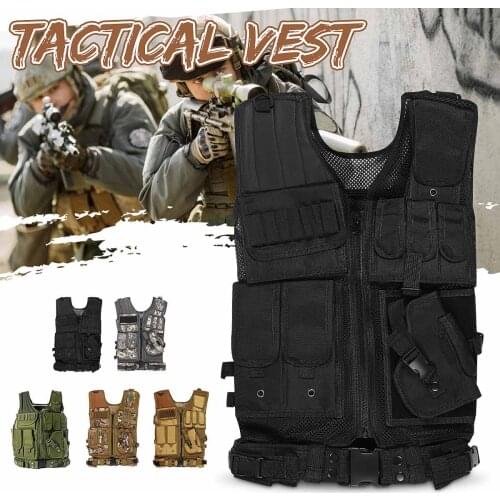 Adjustable Tactical Vest Tactical Military Airsoft Molle Combat Army Plate Carrier Multi-pocket Vest Unisex