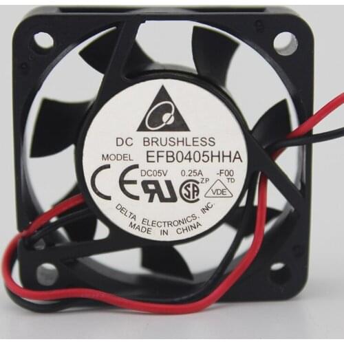 Detla Electronics EFB0405HHA Server Cooling Fan DC 5V 0.25A 40x40x10mm 2-wire