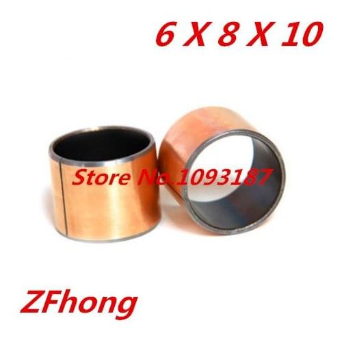 SF-1 6*8 Self Lubricating Composite Bearing Bushing Sleeve length 10mm
